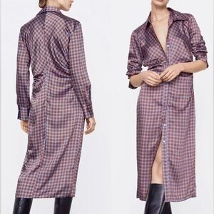 NWT long geometric print shirt robe dress size XXL